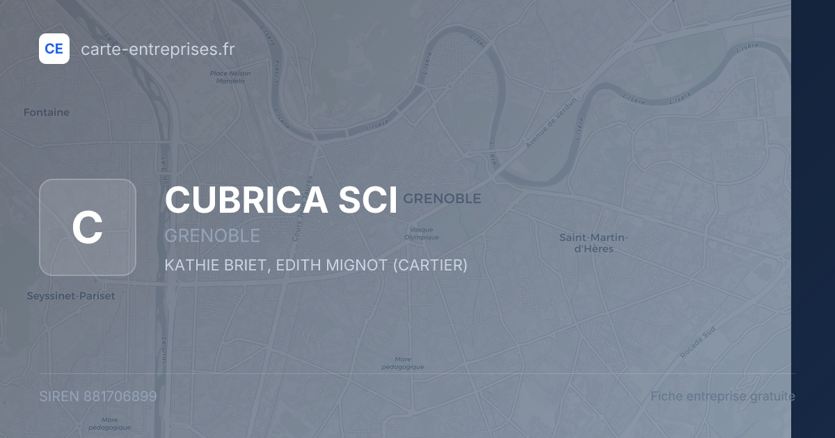 CUBRICA SCI — 881706899 — fiche entreprise