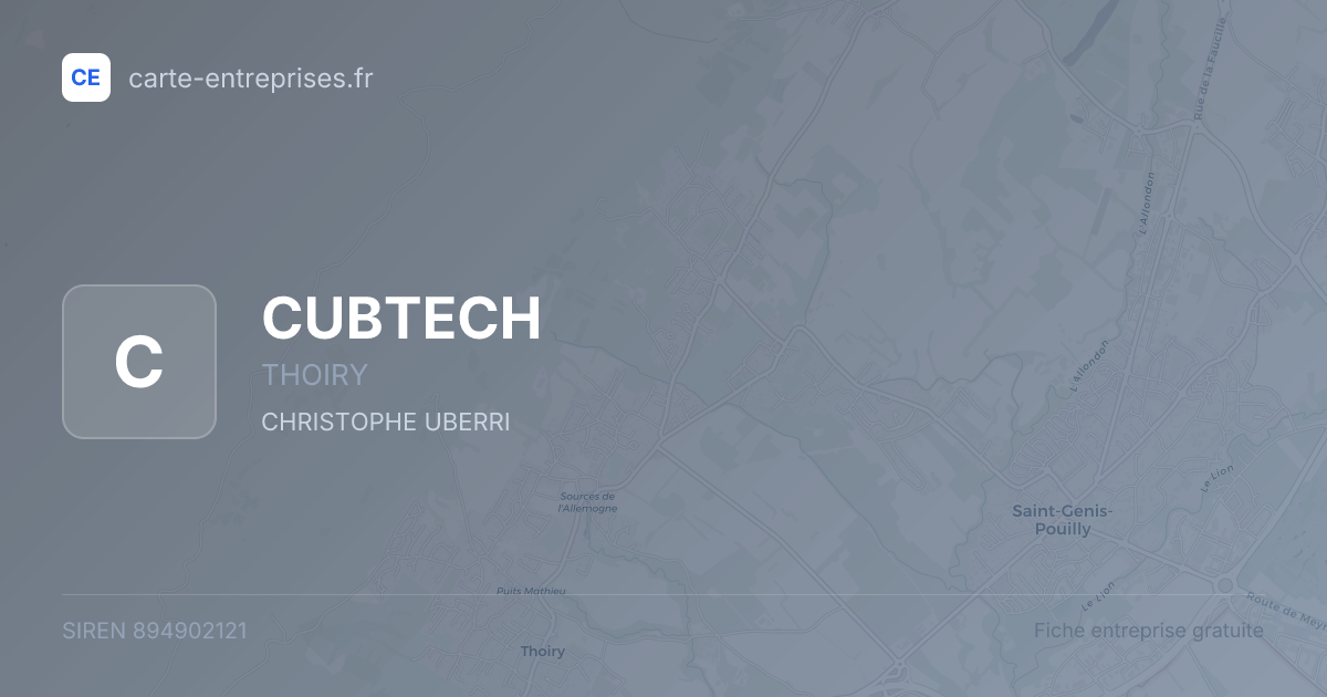 CUBTECH — 894902121 — fiche entreprise