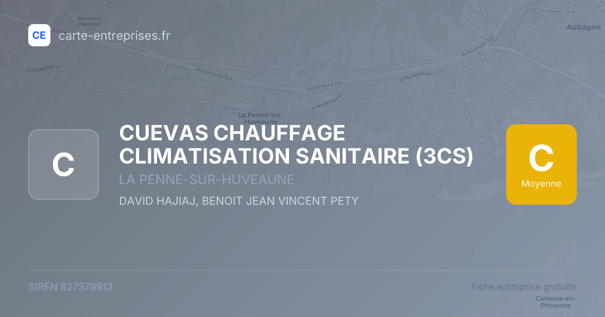 CUEVAS CHAUFFAGE CLIMATISATION SANITAIRE (3CS) — 827579913 — fiche entreprise