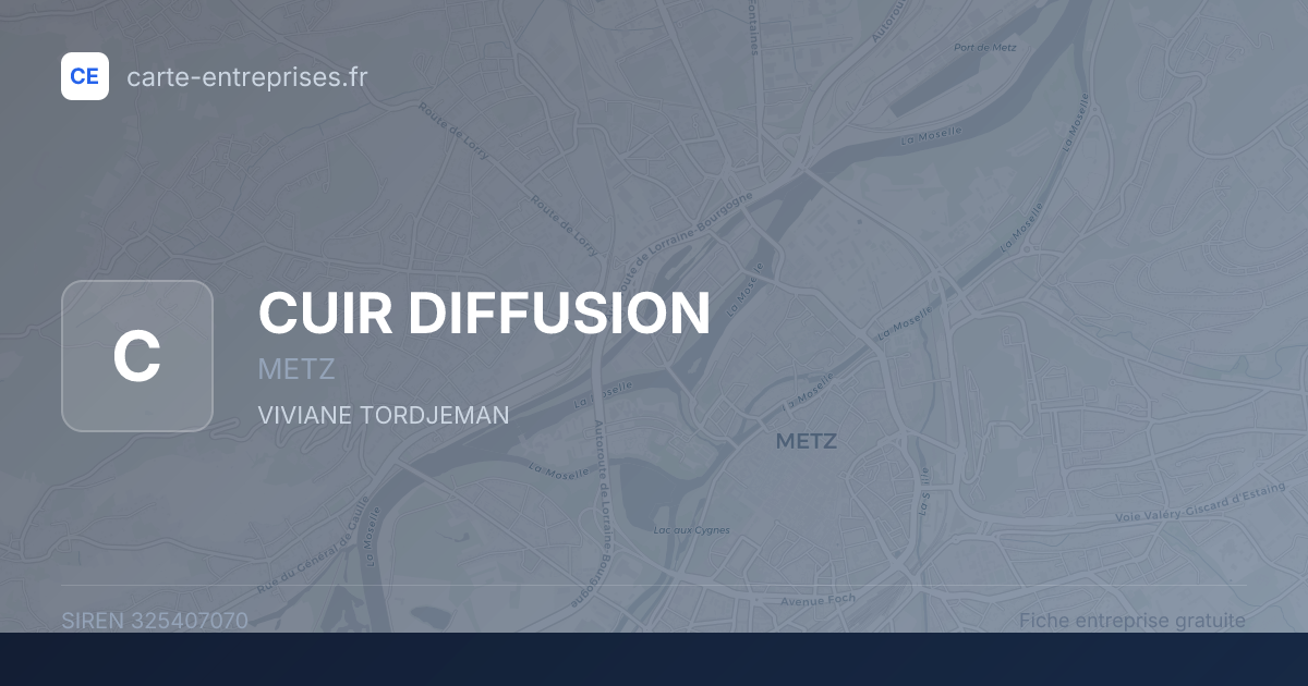 CUIR DIFFUSION — 325407070 — fiche entreprise