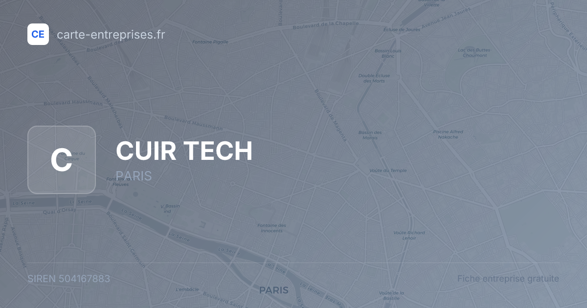 CUIR TECH — 504167883 — fiche entreprise