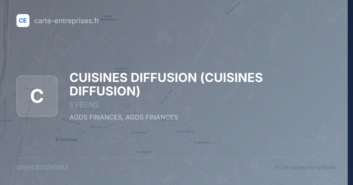 CUISINES DIFFUSION — 820293983 — fiche entreprise