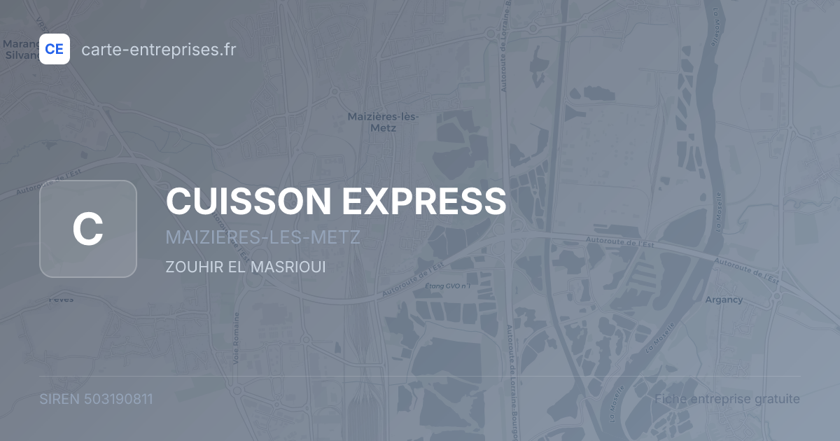 CUISSON EXPRESS — 503190811 — fiche entreprise