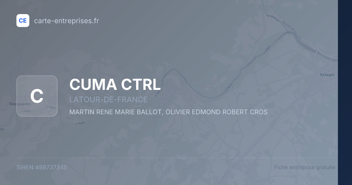 CUMA CTRL — 498737345 — fiche entreprise