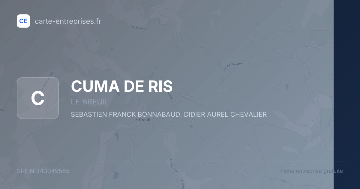 CUMA DE RIS — 343049565 — fiche entreprise