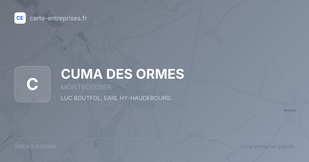 CUMA DES ORMES — 319151346 — fiche entreprise