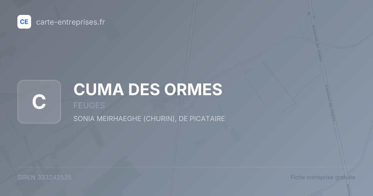 CUMA DES ORMES — 333242535 — fiche entreprise