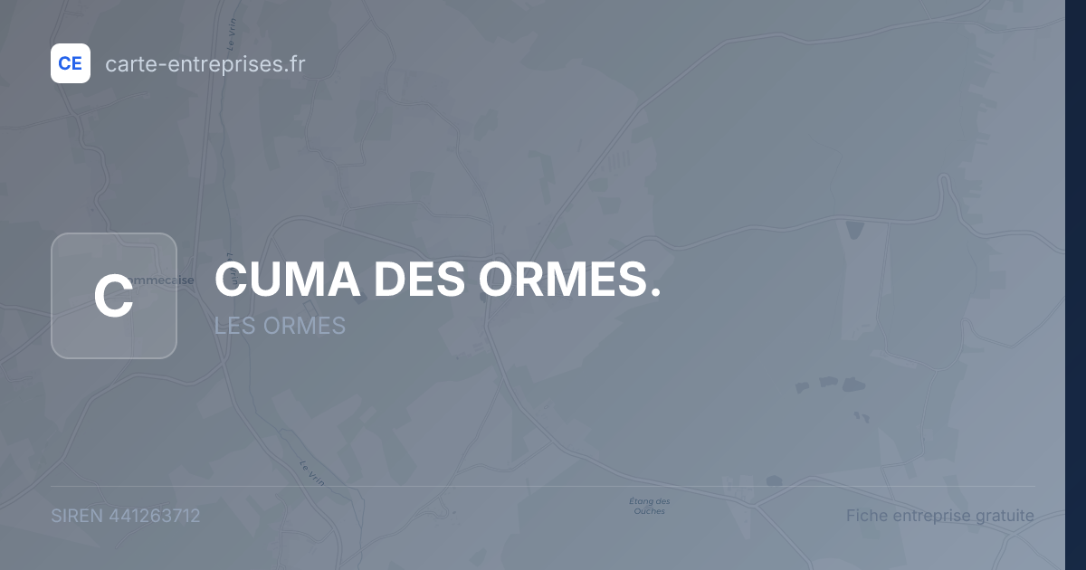 CUMA DES ORMES. — 441263712 — fiche entreprise