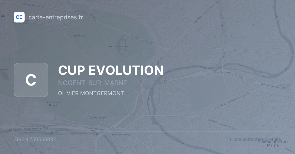 CUP EVOLUTION — 750558892 — fiche entreprise