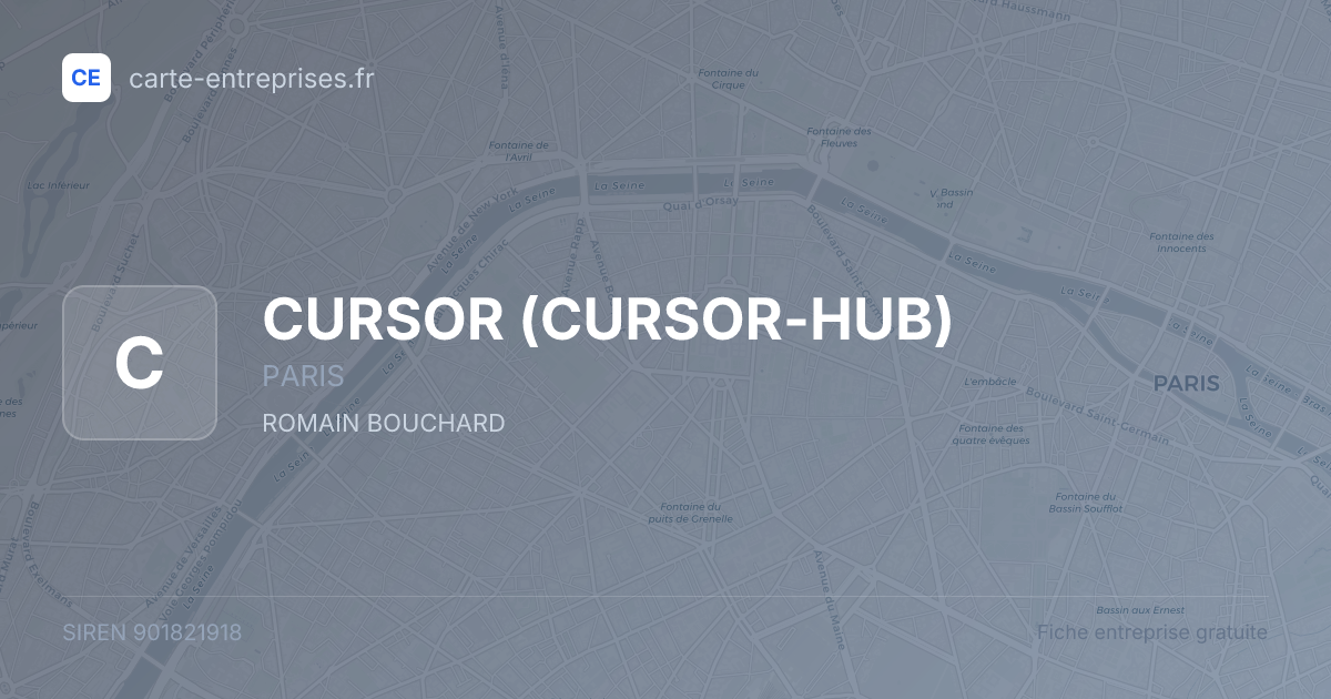 CURSOR (CURSOR-HUB) — 901821918 — fiche entreprise