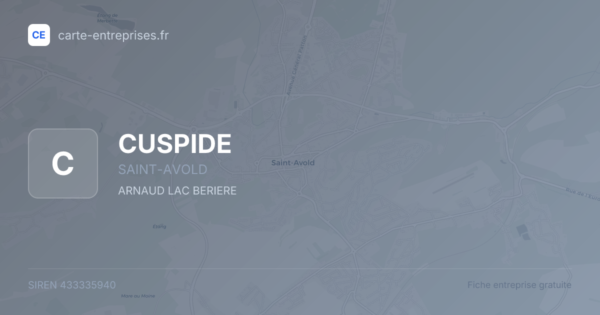 CUSPIDE — 433335940 — fiche entreprise