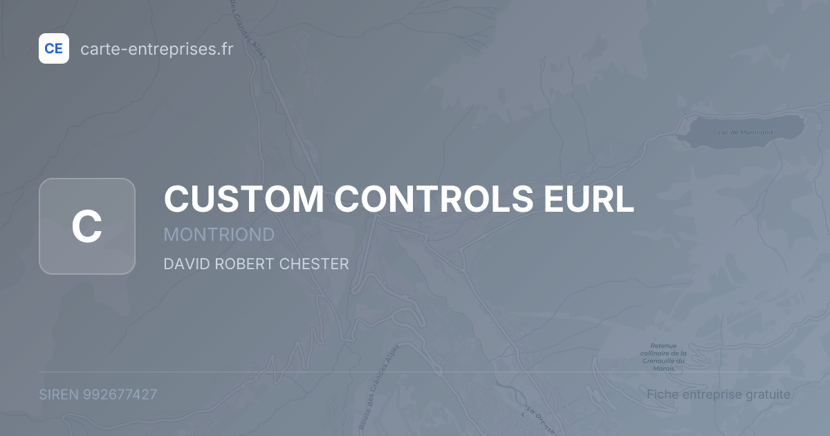 CUSTOM CONTROLS EURL — 992677427 — fiche entreprise