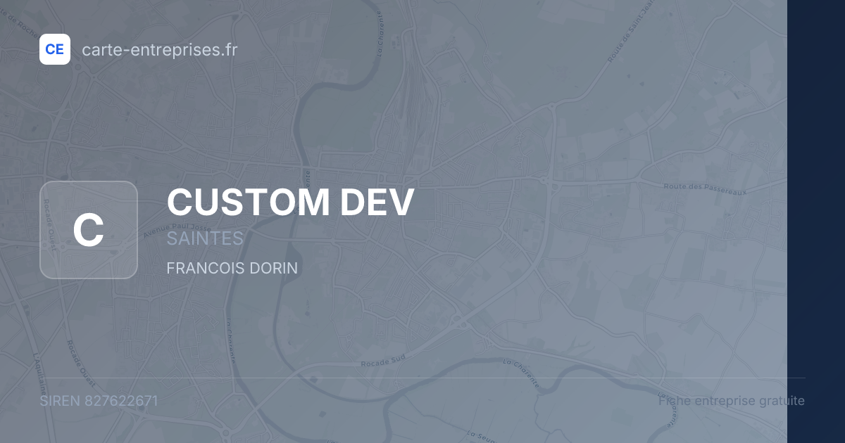 CUSTOM DEV — 827622671 — fiche entreprise