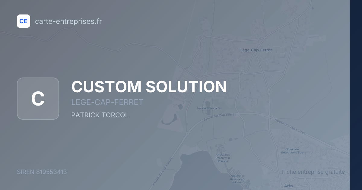 CUSTOM SOLUTION — 819553413 — fiche entreprise