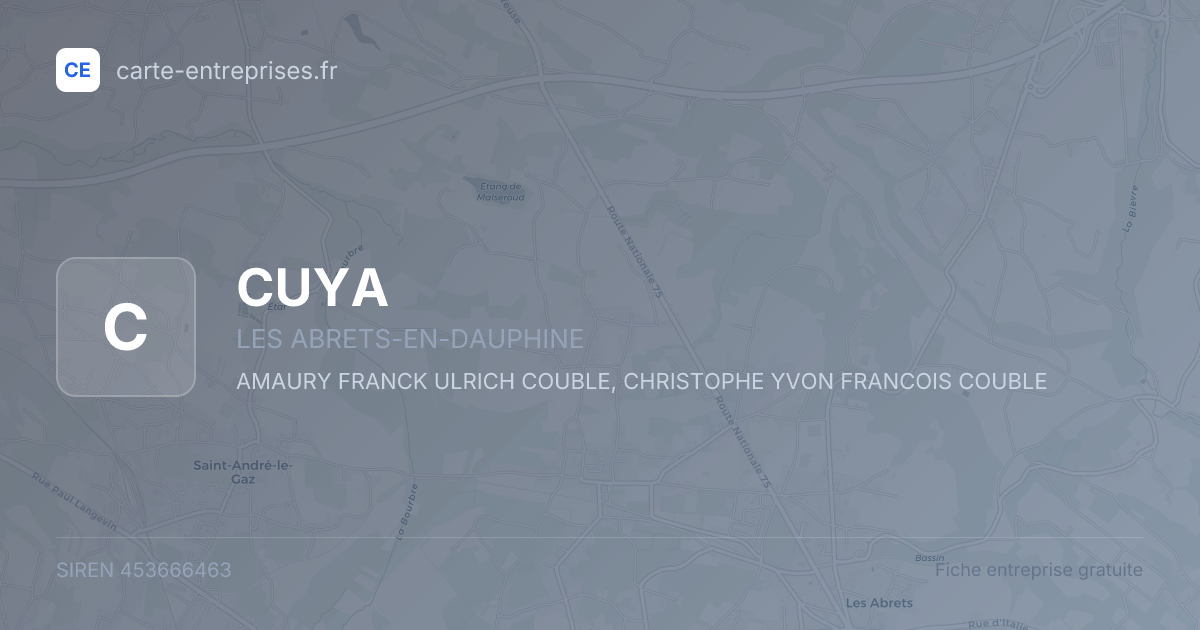 CUYA — 453666463 — fiche entreprise