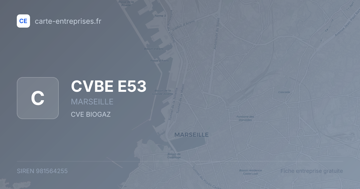 CVBE E53 — 981564255 — fiche entreprise