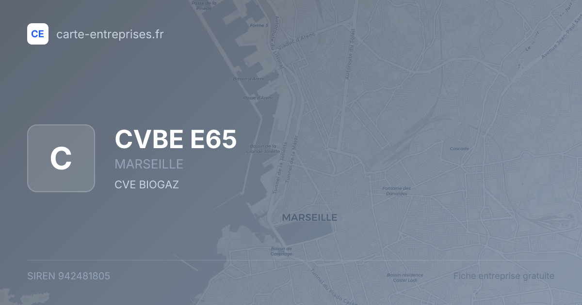 CVBE E65 — 942481805 — fiche entreprise