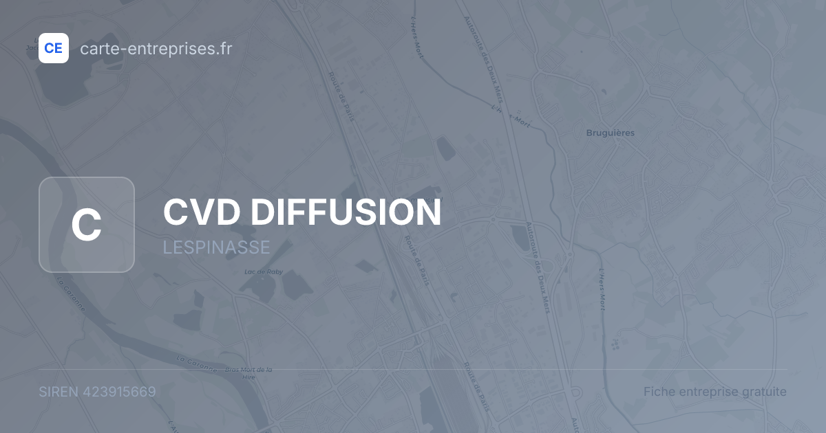 CVD DIFFUSION — 423915669 — fiche entreprise