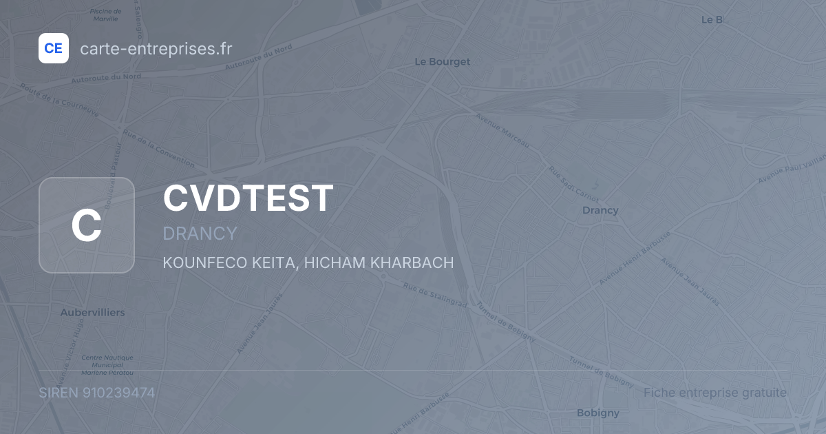 CVDTEST — 910239474 — fiche entreprise
