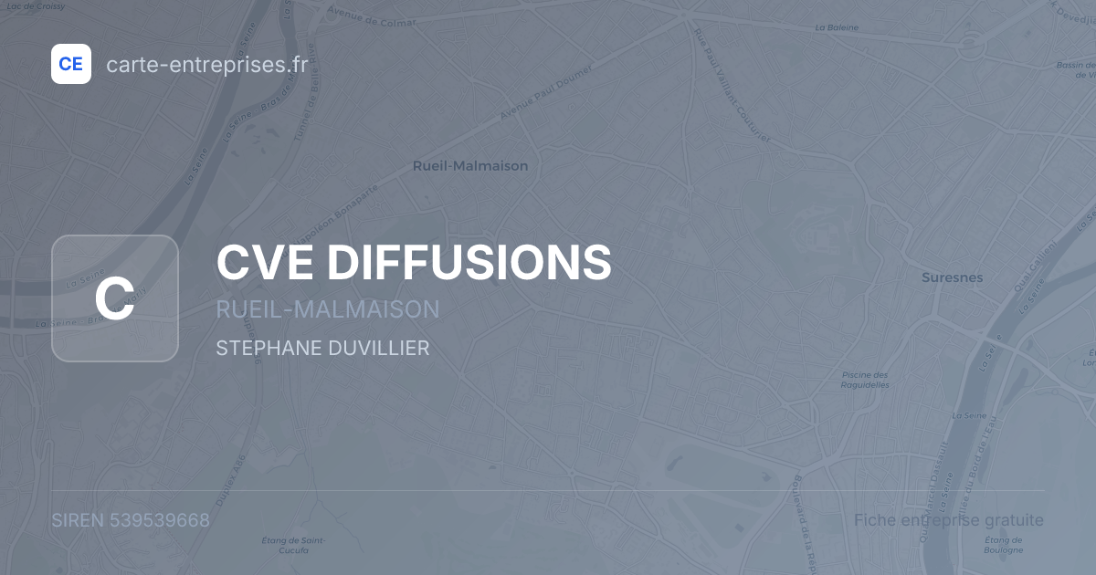 CVE DIFFUSIONS — 539539668 — fiche entreprise