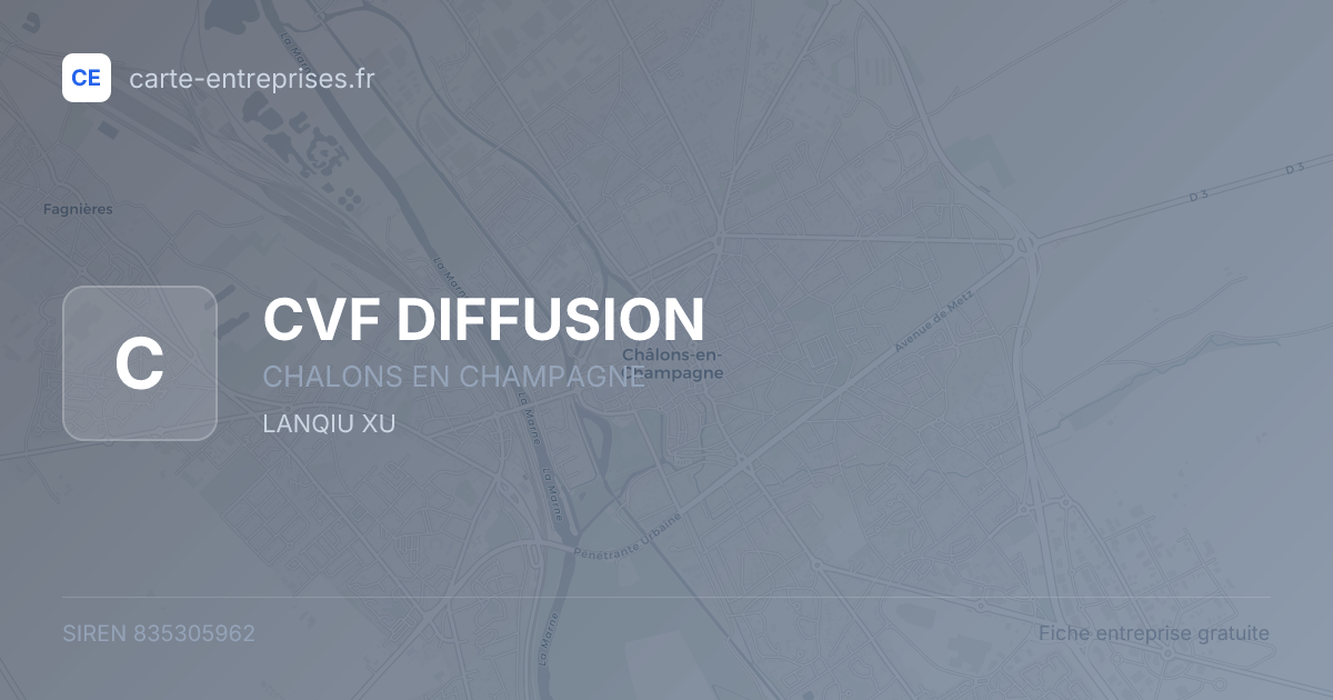 CVF DIFFUSION — 835305962 — fiche entreprise