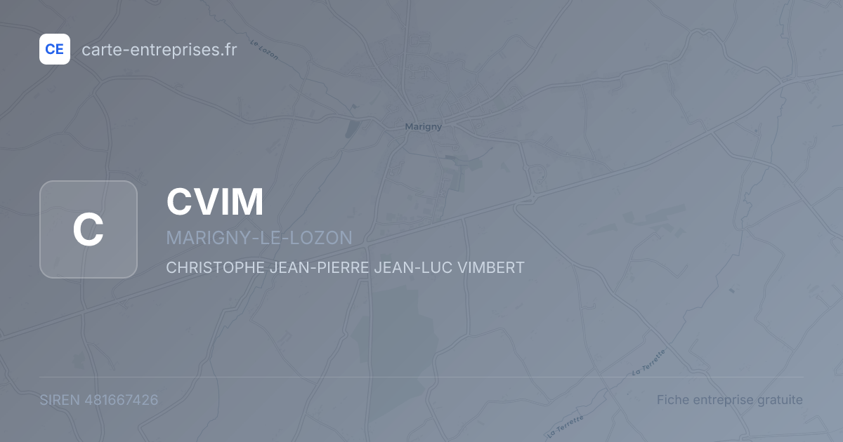 CVIM — 481667426 — fiche entreprise