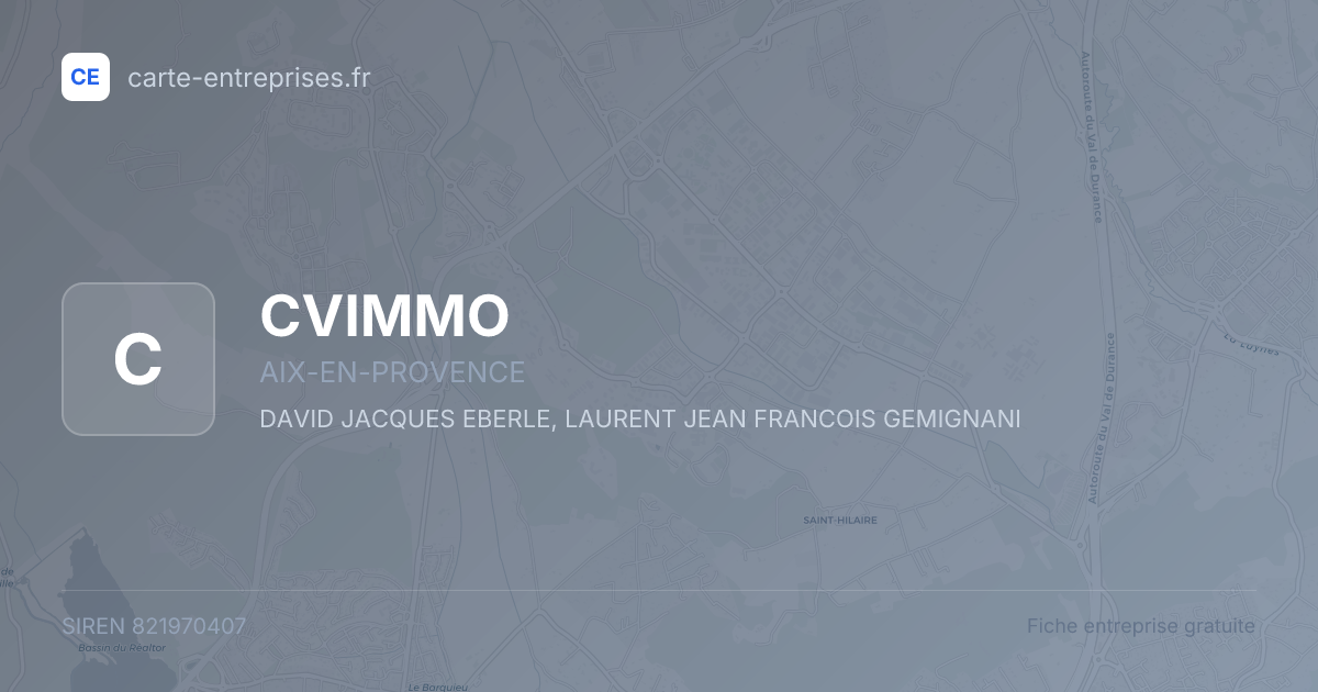 CVIMMO — 821970407 — fiche entreprise