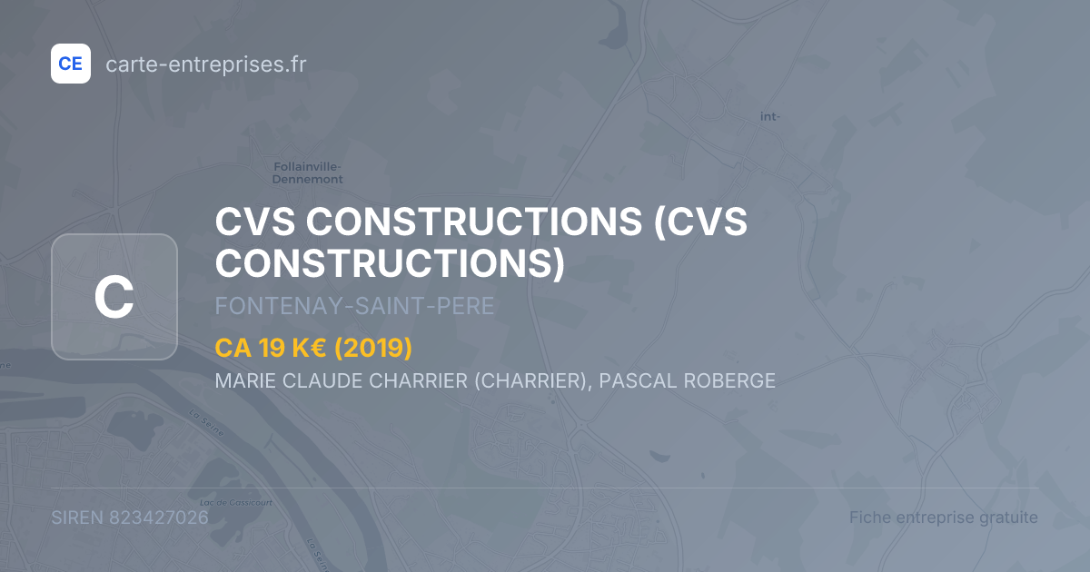 CVS CONSTRUCTIONS — 823427026 — fiche entreprise