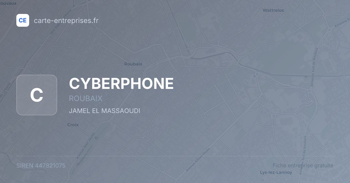 CYBERPHONE — 447821075 — fiche entreprise