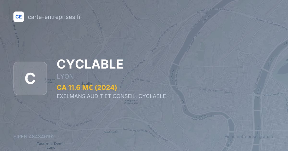 CYCLABLE — 484346192 — fiche entreprise