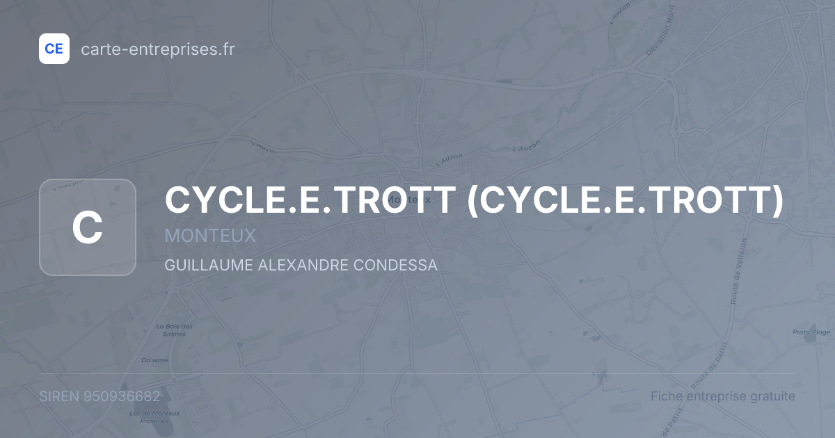 CYCLE.E.TROTT — 950936682 — fiche entreprise