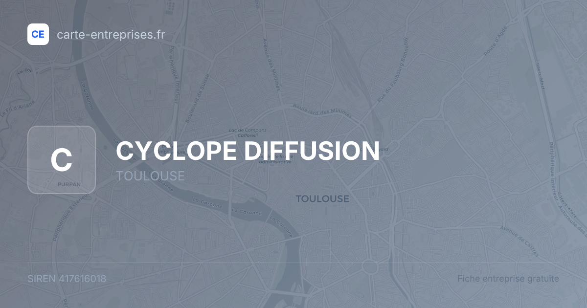 CYCLOPE DIFFUSION — 417616018 — fiche entreprise