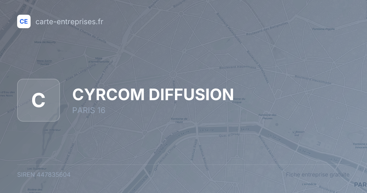 CYRCOM DIFFUSION — 447835604 — fiche entreprise