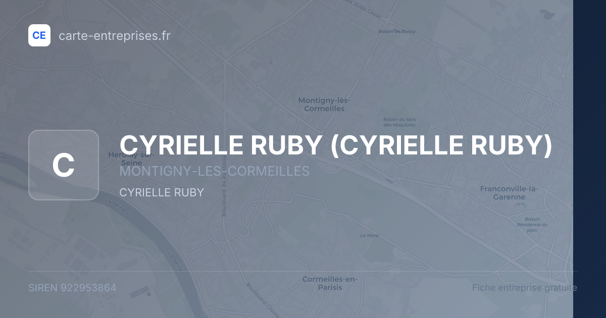 CYRIELLE RUBY — 922953864 — fiche entreprise