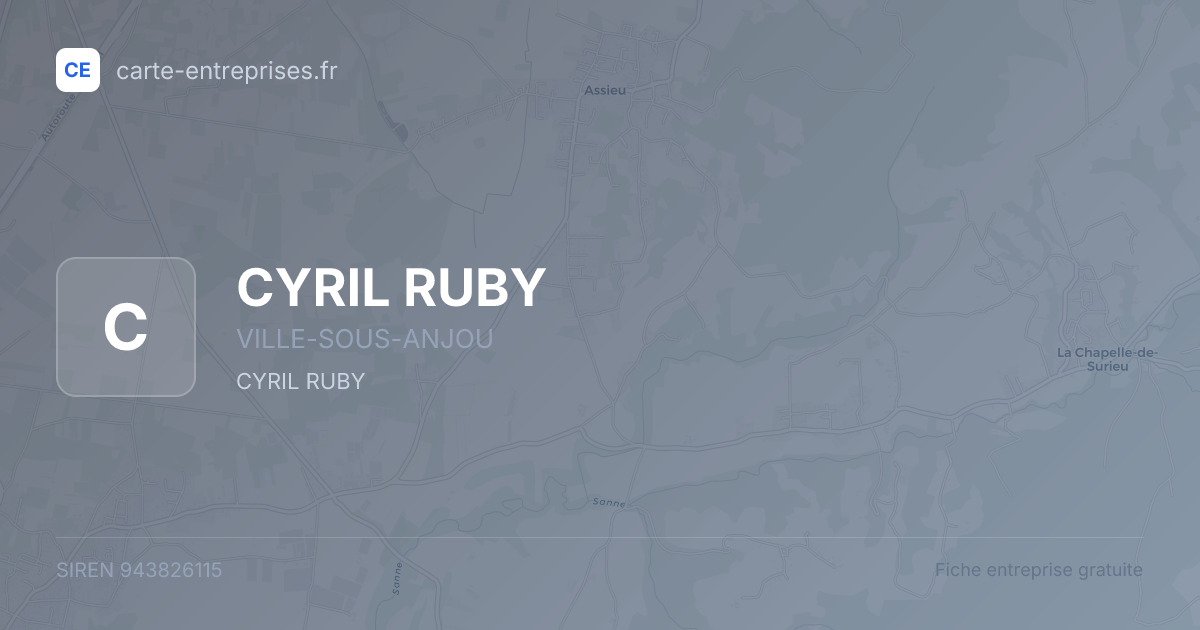 CYRIL RUBY — 943826115 — fiche entreprise