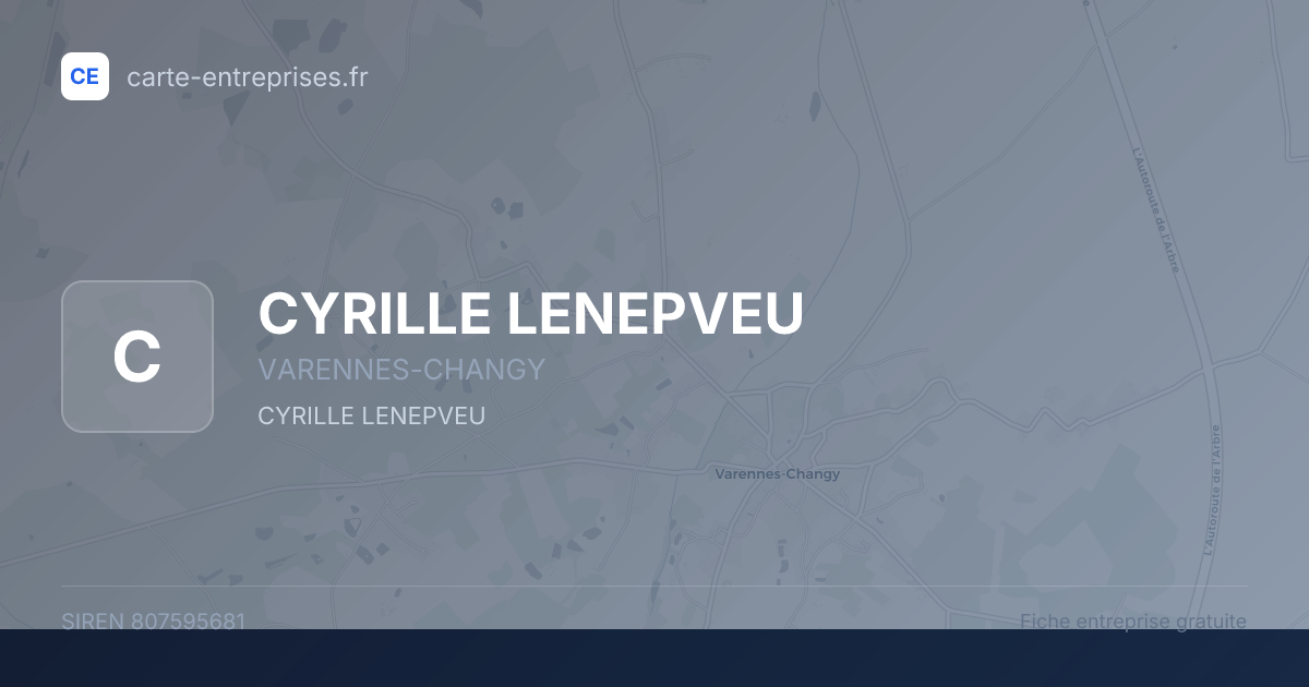 CYRILLE LENEPVEU — 807595681 — fiche entreprise