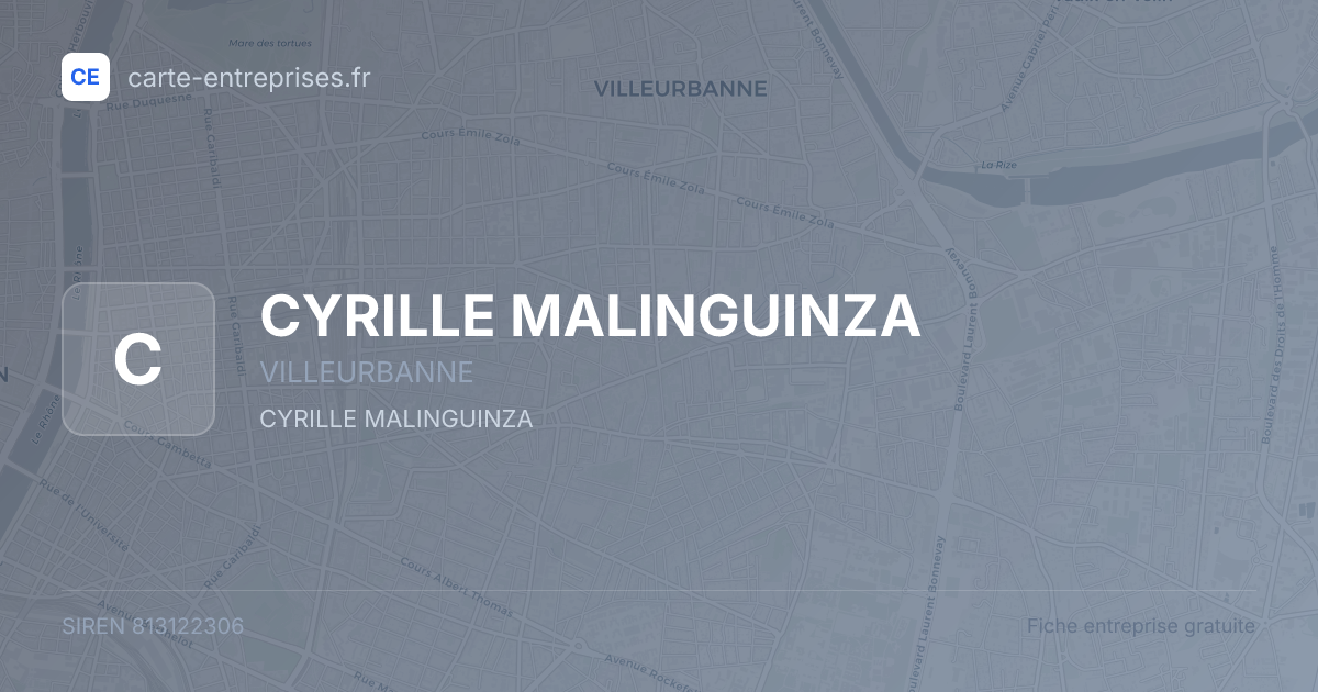 CYRILLE MALINGUINZA — 813122306 — fiche entreprise