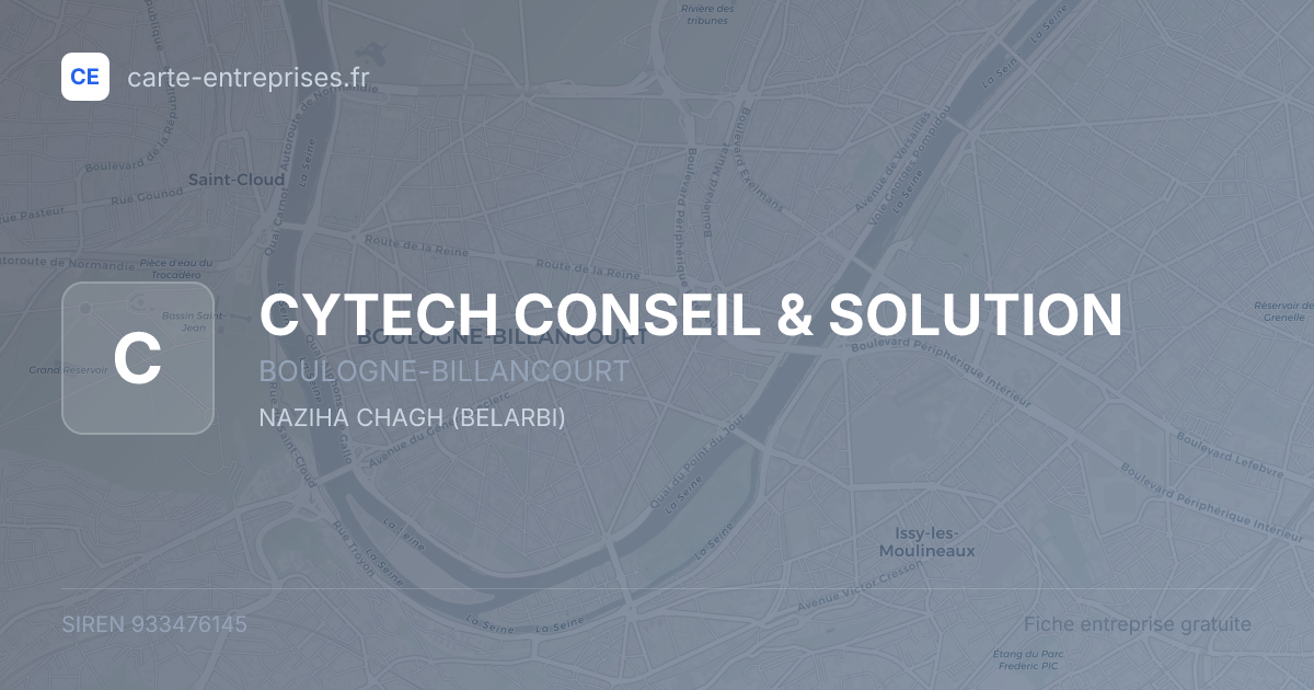 CYTECH CONSEIL & SOLUTION — 933476145 — fiche entreprise