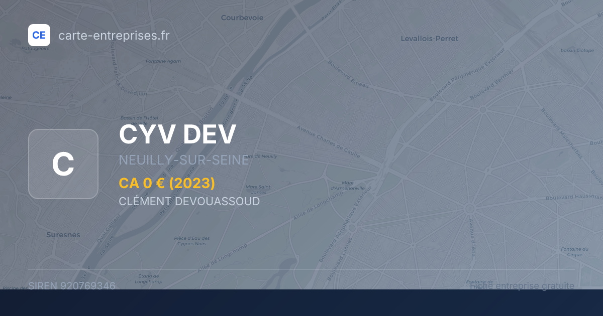 CYV DEV — 920769346 — fiche entreprise