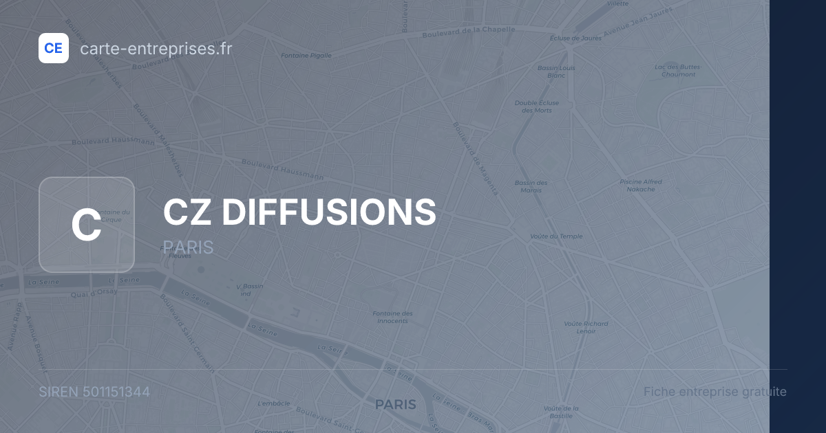 CZ DIFFUSIONS — 501151344 — fiche entreprise