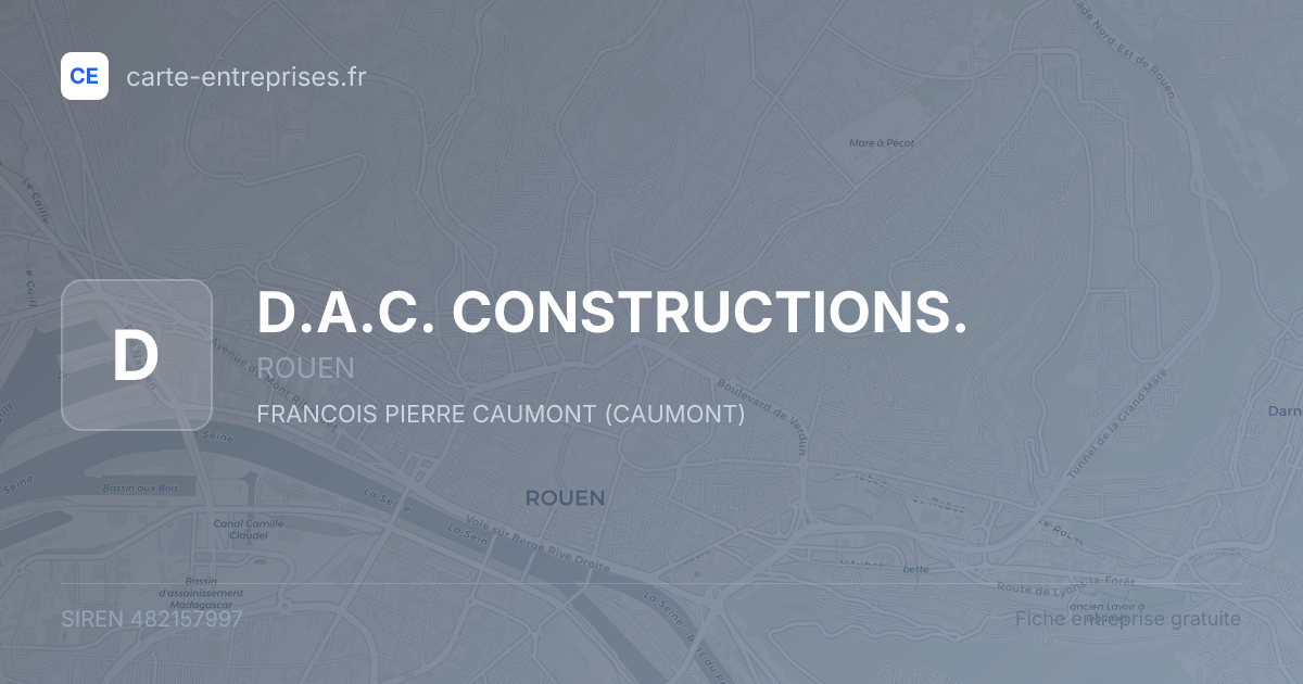 D.A.C. CONSTRUCTIONS. — 482157997 — fiche entreprise