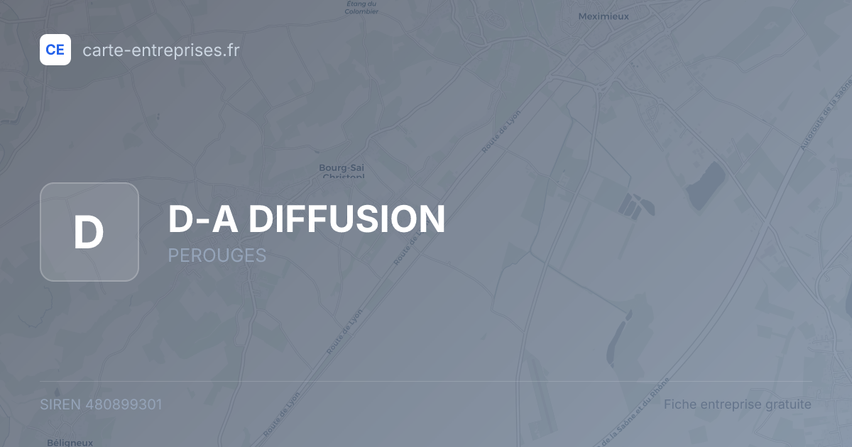 D-A DIFFUSION — 480899301 — fiche entreprise