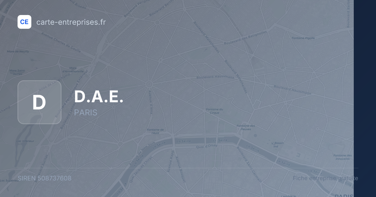 D.A.E. — 508737608 — fiche entreprise