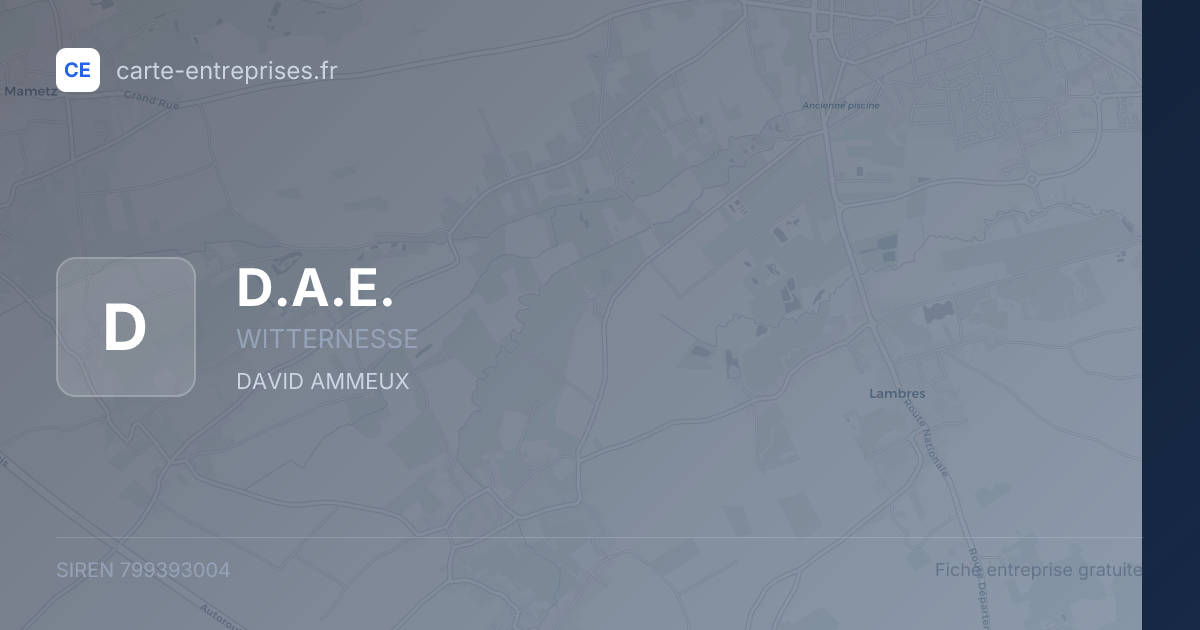 D.A.E. — 799393004 — fiche entreprise