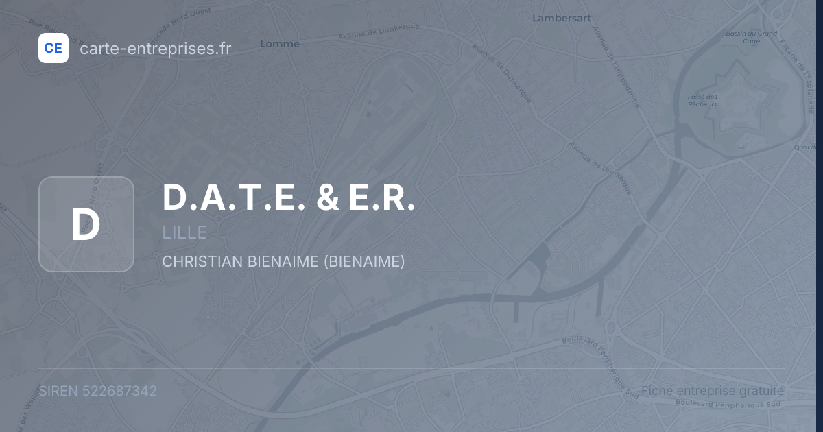D.A.T.E. & E.R. — 522687342 — fiche entreprise