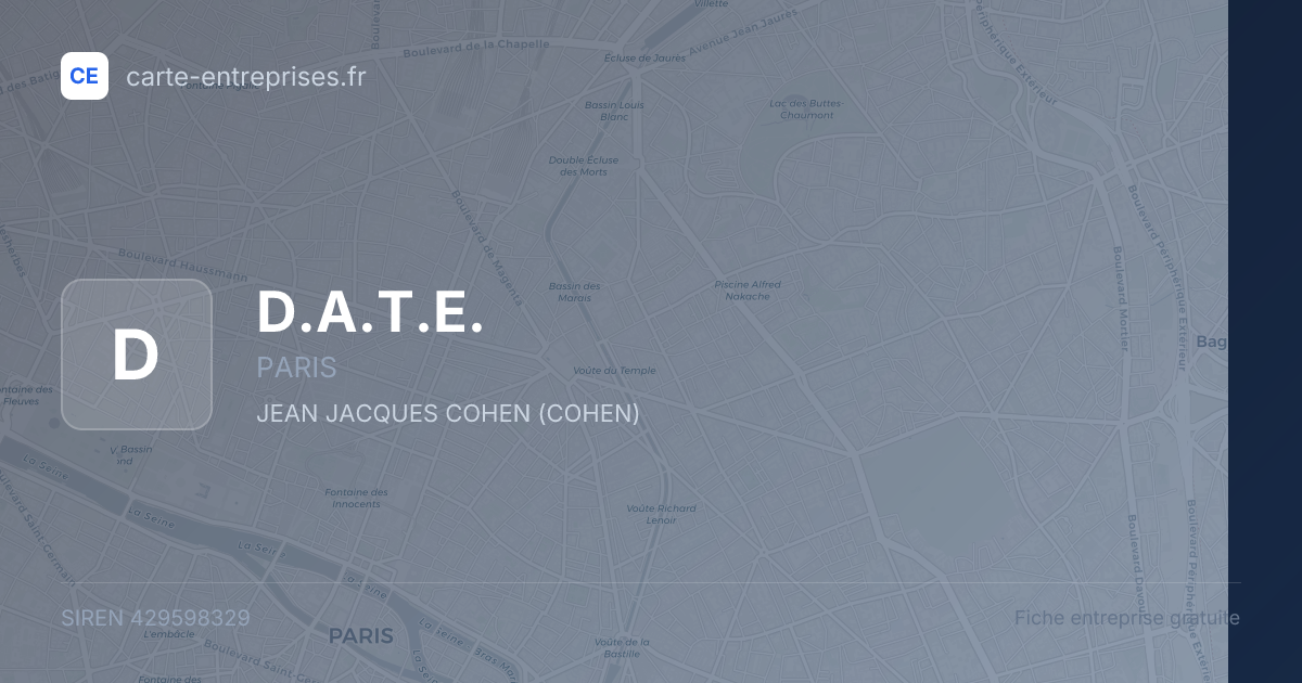 D.A.T.E. — 429598329 — fiche entreprise