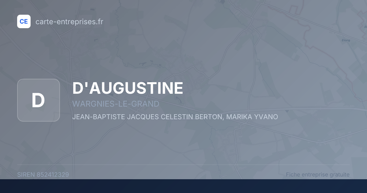 D'AUGUSTINE — 852412329 — fiche entreprise
