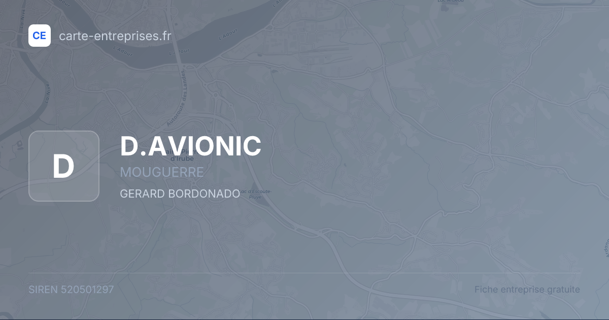D.AVIONIC — 520501297 — fiche entreprise