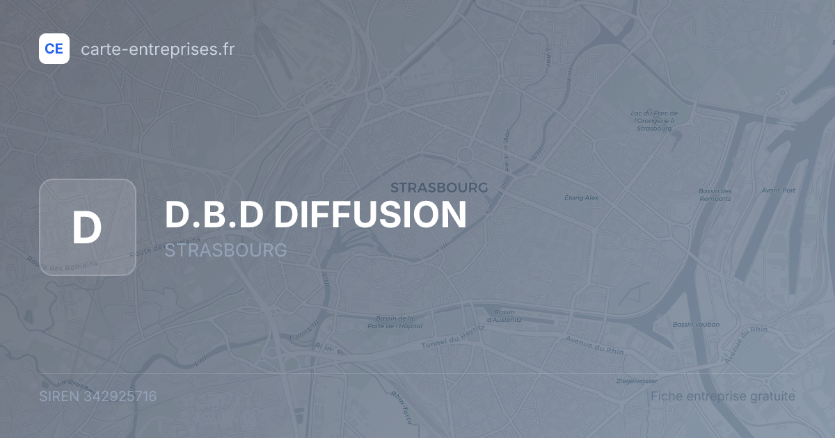 D.B.D DIFFUSION — 342925716 — fiche entreprise