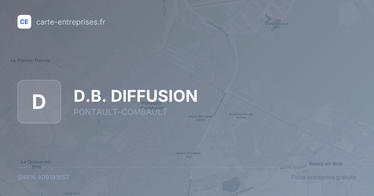 D.B. DIFFUSION — 409191657 — fiche entreprise